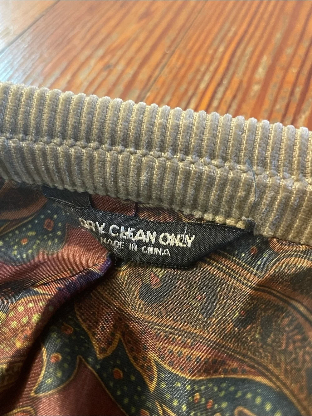 Lauren Ralph Lauren 40L Tan Corduroy Blazer - Dark Academia / Paisley Lined